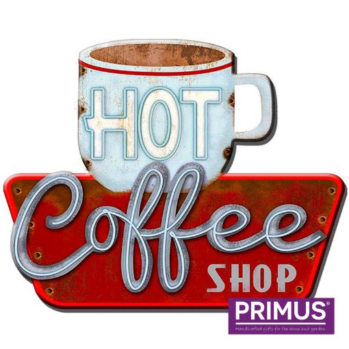 Picture of Primus "Hot Coffee Shop" Metal Plaque