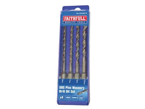 Picture of Faithfull 4 Piece SDS Plus Drill Bit Set