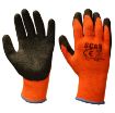 Picture of Scan Knitshell Thermal Latex Coated Gloves - Orange (Size 9 / Large) Pack of 3 Pairs