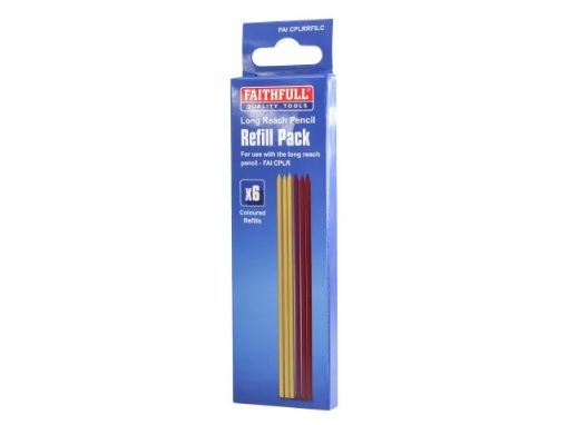 Picture of Faithfull  6 Piece Mixed Pencil Marking Refill Pack