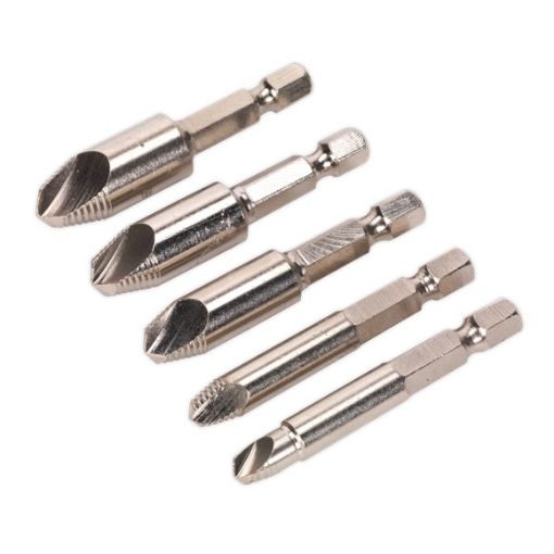 Picture of Sealey 5 Piece HSS Screw Extractor Set