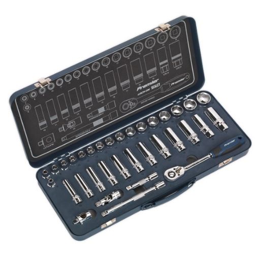 Picture of Sealey 34 Piece Lock-On Socket Set 3/8"Sq Drive