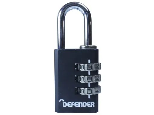 Picture of Squire Defender Black Die-Cast Combination Padlock 30mm