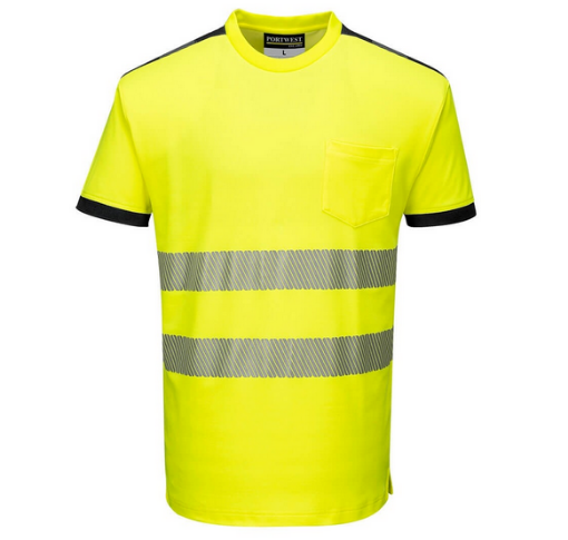 Picture of Portwest T181 PW3 Hi-Vis T-Shirt - Yellow/Black - Small