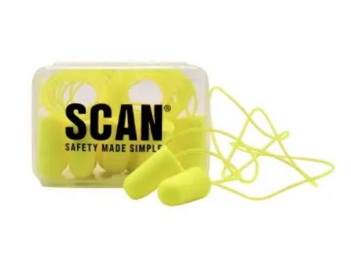 Picture of Scan Corded Foam Ear Plugs SNR34 x 6 Pairs