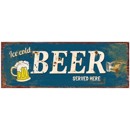 Picture of Primus "Beer Served Here" Metal Wall Sign