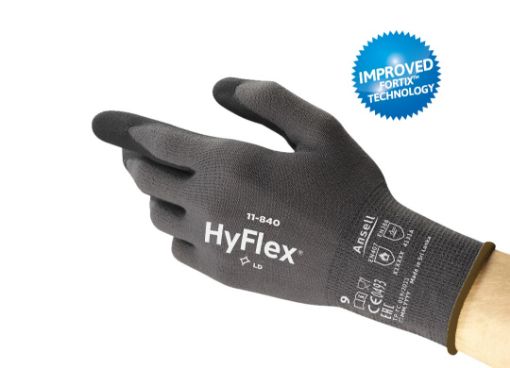 Picture of Ansell Hyflex 11-840 Glove Black, Size S-XL (7-10)