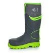 Picture of BuckBootz BBZ8000 S5 360° High Visibility Neoprene/Rubber Safety Wellington Boot with Ankle Protection Grey/Green