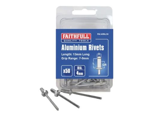 Picture of Faithfull Aluminium Rivets - Pack of 50