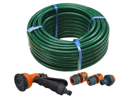 Picture of Faithfull PVC Reinforced Hose 30m Fittings & Spray Gun