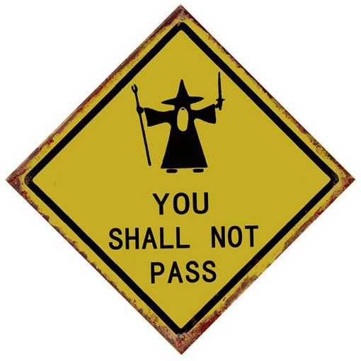 Picture of Primus "You Shall Not Pass" Metal Plaque