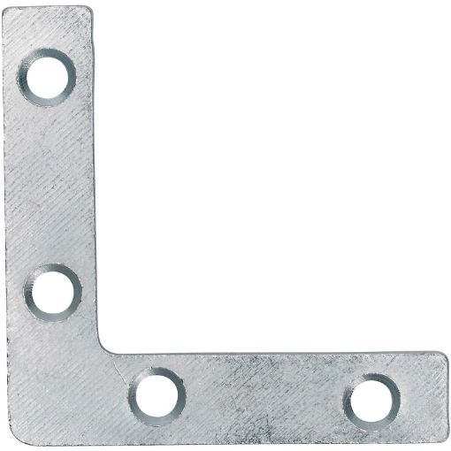 Picture of Perry Corner Plates BZP - Sizes 50mm / 63mm / 75mm, Packs of 10