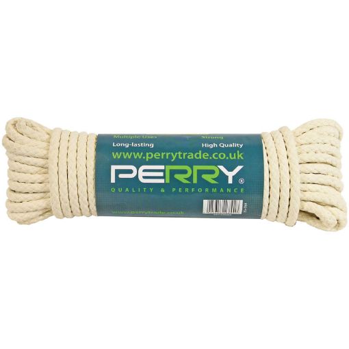 Picture of Perry Natural Waxed Diamond Braided Cotton Sash Cord - 12.5m Hank