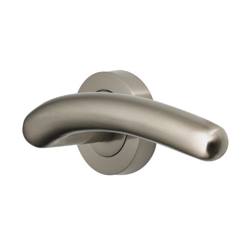 Picture of Perry 123mm Vision Mira Designer Lever Handles On 52mm Round Rose - Satin Nickel