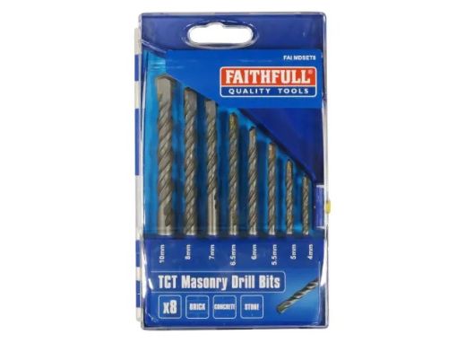 Picture of Faithfull 8 Piece Masonry Drill Bit Set