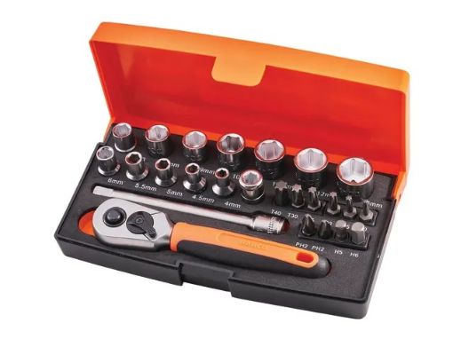 Picture of Bahco SL25 1/4in Drive Mini Socket - 25 Piece Set