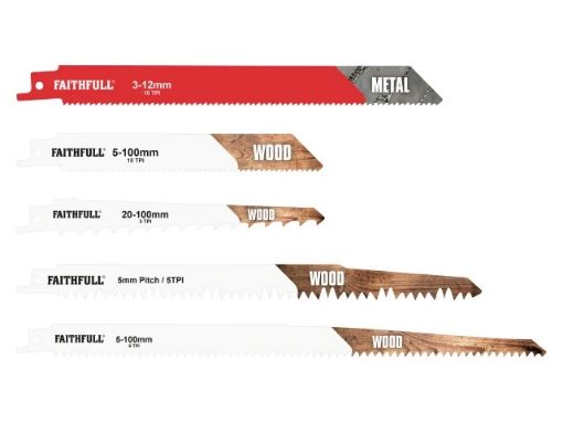 Picture of Faithfull 15 Piece Sabre / Reciprocating Saw Blade Set