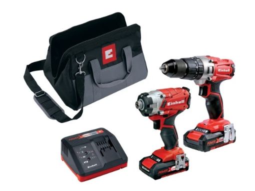 Picture of Einhell Power X-Change Combi & Impact Driver Twin Pack 18V 2 x 2.0Ah Li-ion